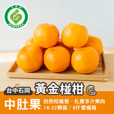 石岡黃金椪柑中肚果-8斤愛橘箱(產地直送)